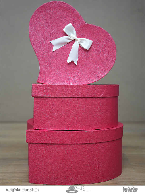 جعبه طرح قلب 3 سایز sizes red heart