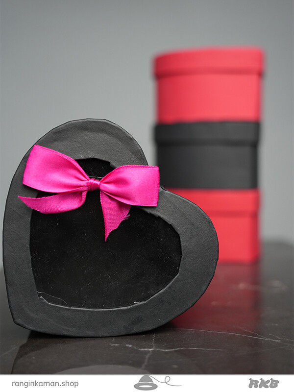 جعبه قلب تکی طلقی  single heart box
