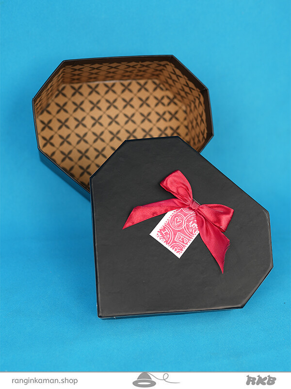 جعبه هدیه طرح الماس مشکی (3 سایز) Black diamond design gift box