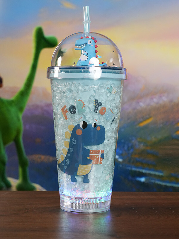 لیوان اسموتی طرح دایناسور خنگ Dinosaur design smoothie glass