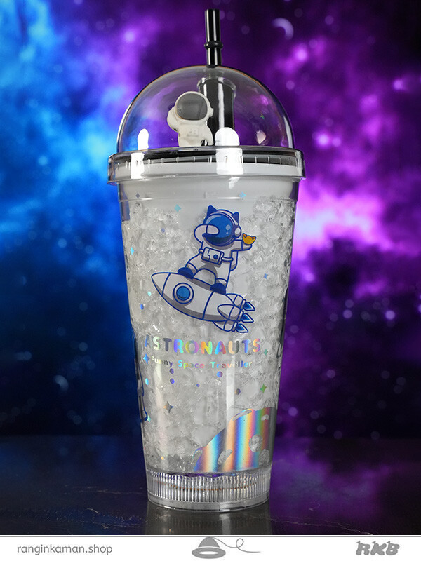 لیوان اسموتی طرح فضانورد Astronaut design smoothie glass