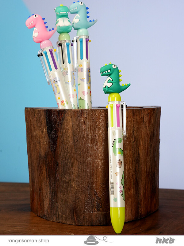 خودکار 6 رنگ دایناسور dinosaur 6 color pen