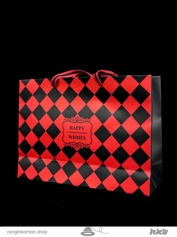 بگ شطرنجی قرمز مشکیRed and black checkered bag