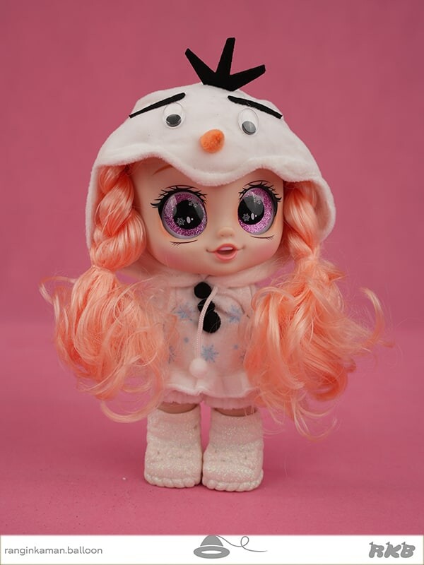 عروسک دختر چشم درشت همراه با اکسسوری girl doll