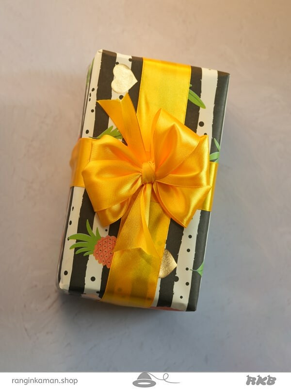 کاغذ کادو طلاکوب استوایی Tropical gold wrapping paper