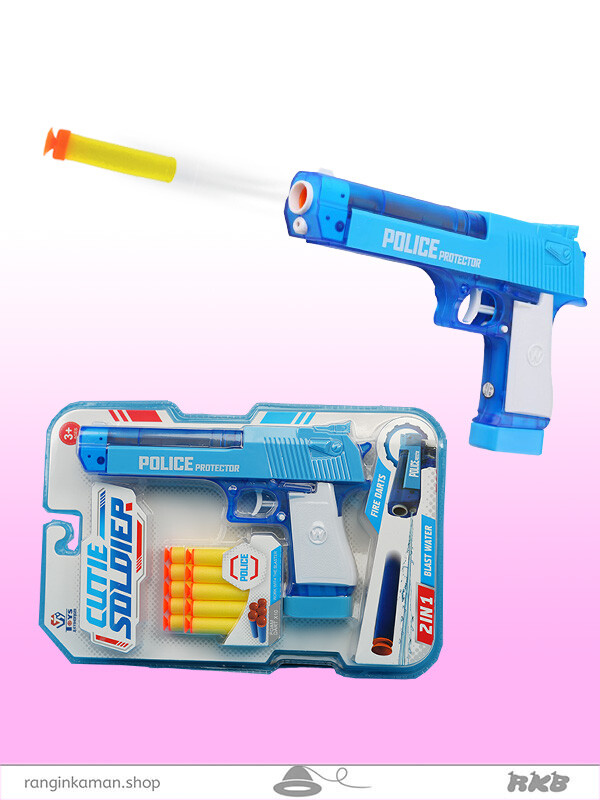 تفنگ کلت آب پاش و تیر فومی cutie soldier gun toy 648_33