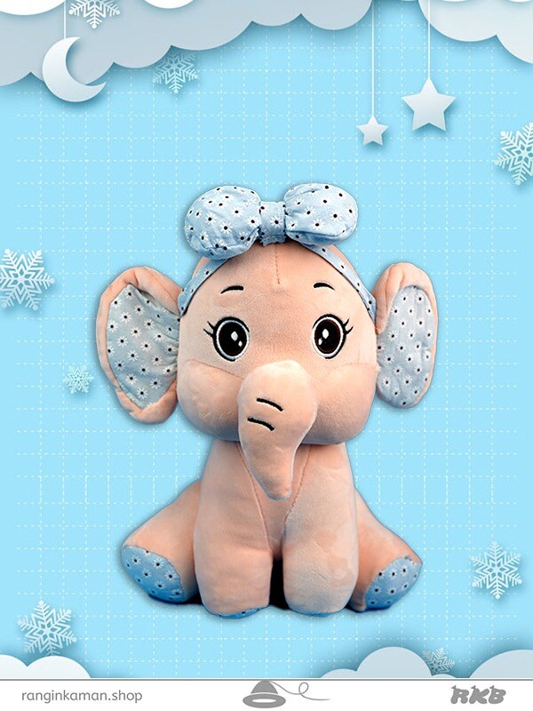 عروسک فیل پاپیون دار 35 سانت