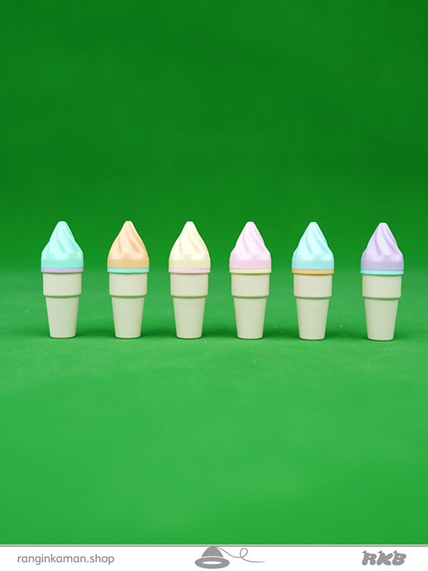 هایلایتر بستنی قیفی 6 عددی Funnel ice cream highlighter