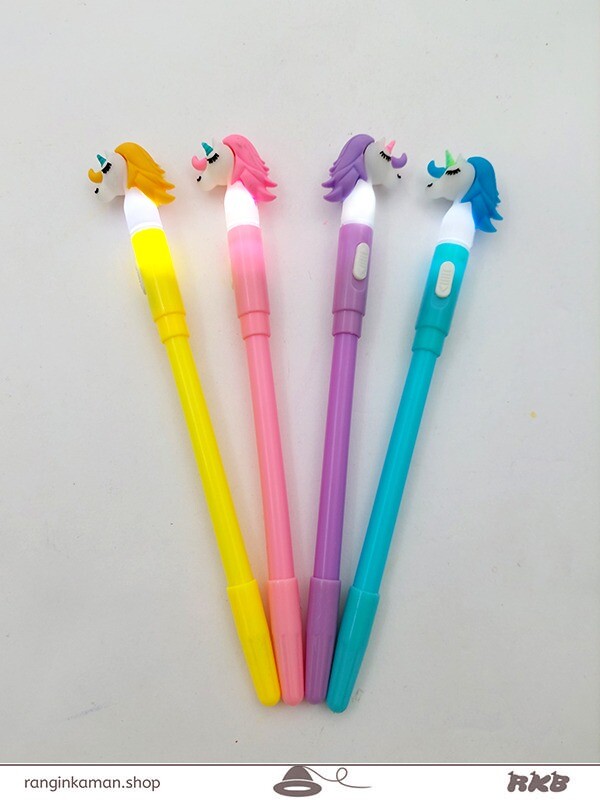 روان نویس چراغ دار یونیکورنUnicorn light-up pen