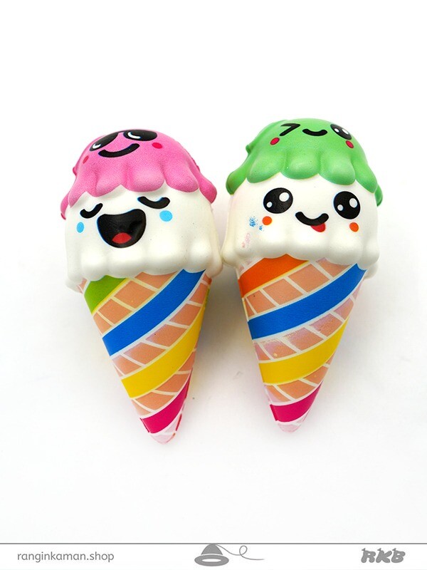اسکویشی بستنی قیفی 2 طبقه 2-layer funnel ice cream squishy