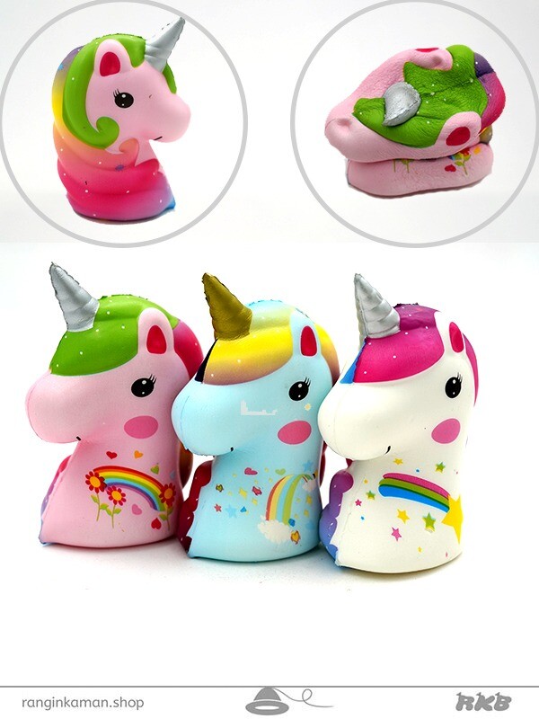 اسکویشی کله یونیکورن Unicorn head squishy