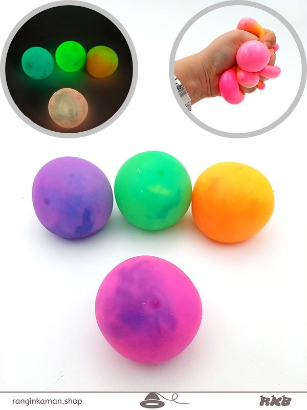 فیجت بال خامه ای رنگی پکی (شب تاب)