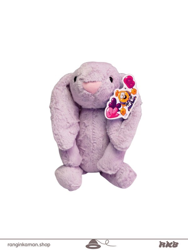 عروسک خرگوش جیلی کت سایز 1 یاسی (کوچک)