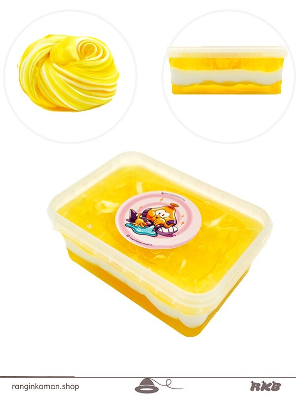 ژل بازی ابر و بادی زرد سفید (کد3)