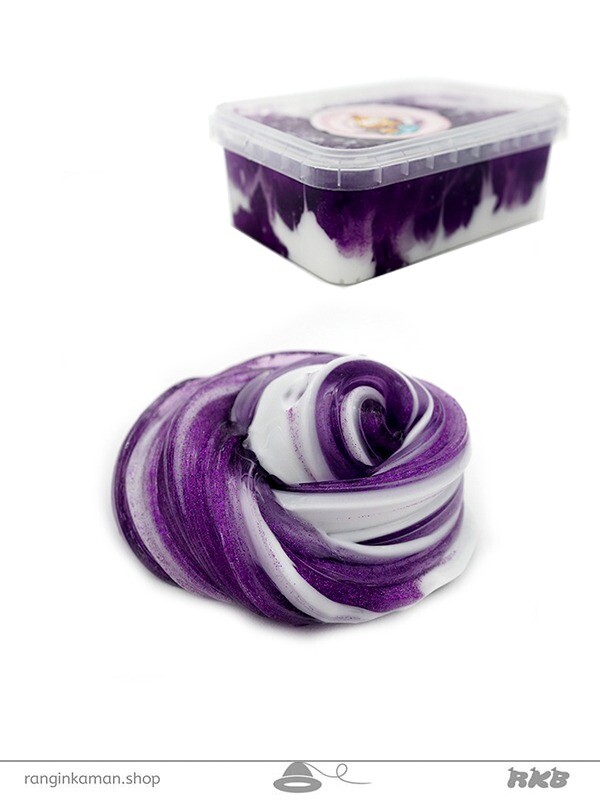 ژل بازی ابر و بادی بنفش سفید (کد1)