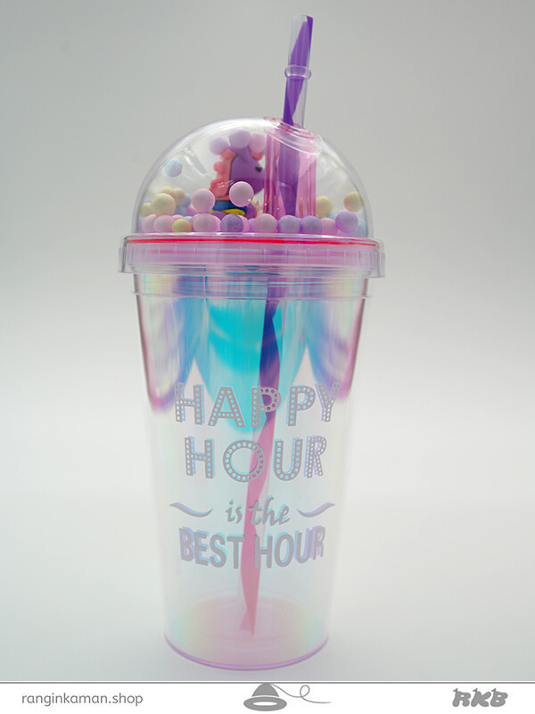 لیوان اسموتی هولوگرامی یونیکورن کد 14