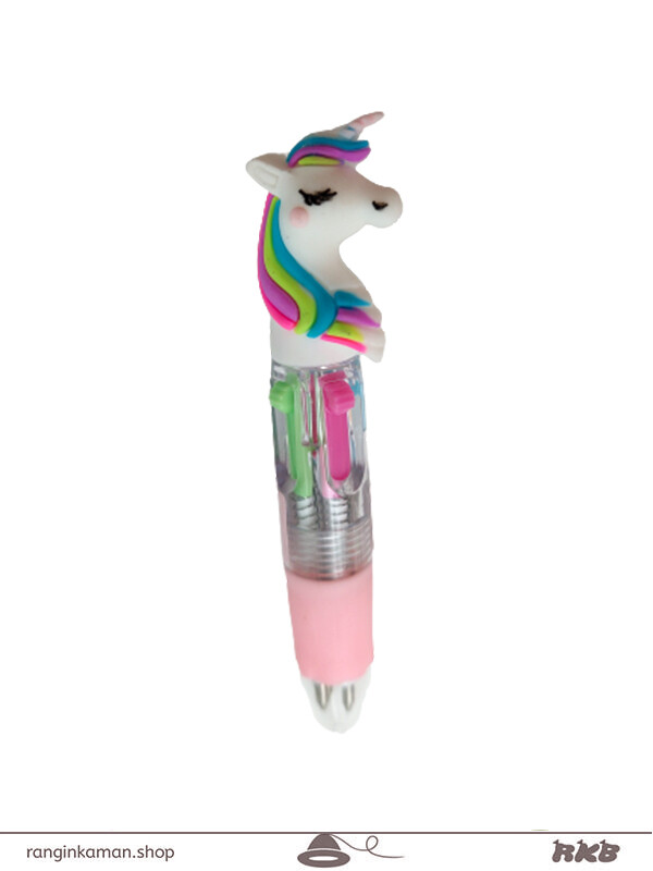 خودکار 4 رنگ یونیکورن کوچک Unicorn 4 color pen