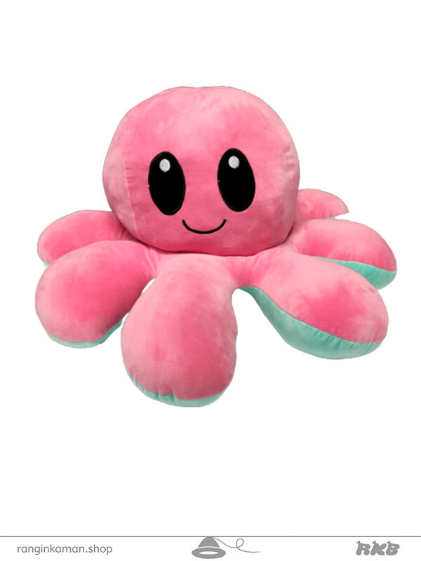 عروسک اختاپوس (هشت پا) مودی غول پیکر صورتی سبزآبی