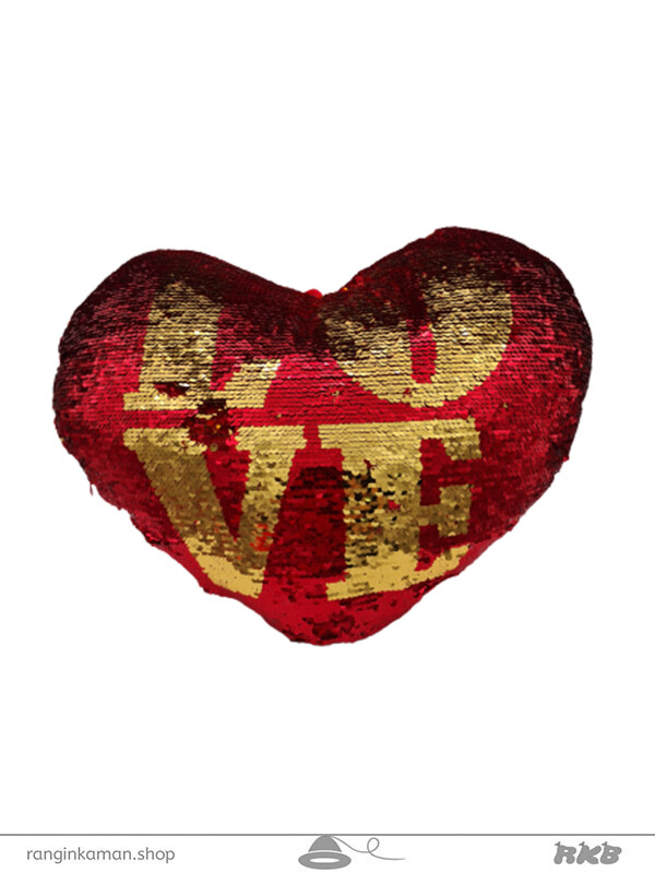 کوسن پولکی قلبی طرح love