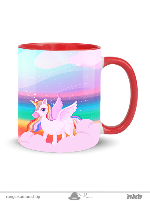 ماگ سرامیکی طرح یونیکورن پروازی چاپی