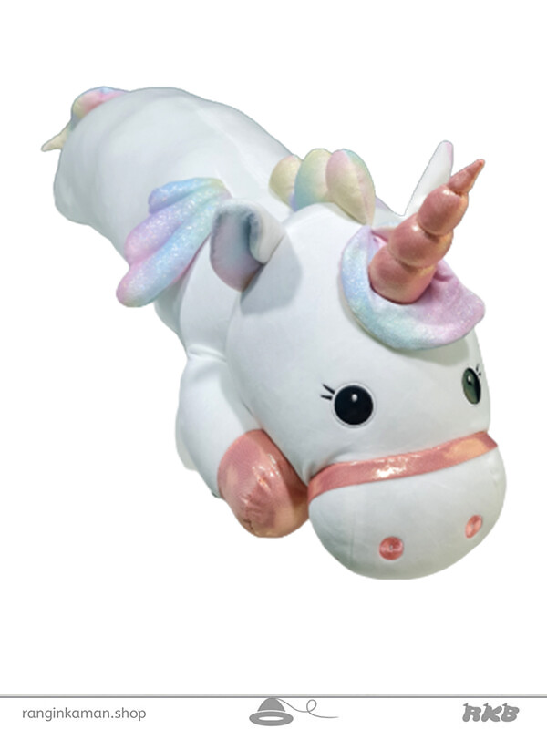 بالشت یونیکورن خوابیده سفید