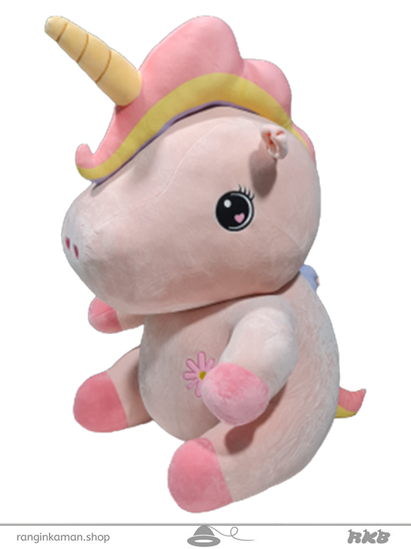 عروسک یونیکورن غول پیکر صورتی