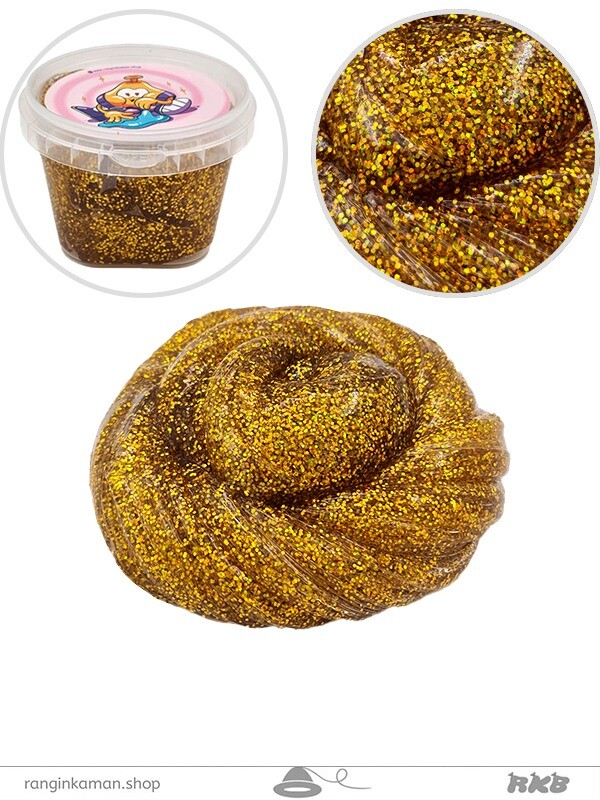 ژل بازی اکلیلی طلایی پولکی ریز (کد 118)