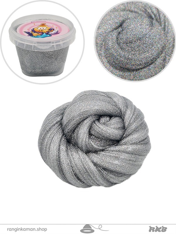 ژل بازی اکلیلی نقره ای رنگین کمانی ریز (کد 115)