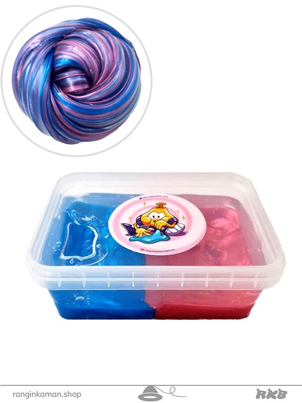 ژل بازی 3D (سه بعدی) آبی-گلبهی متالیک