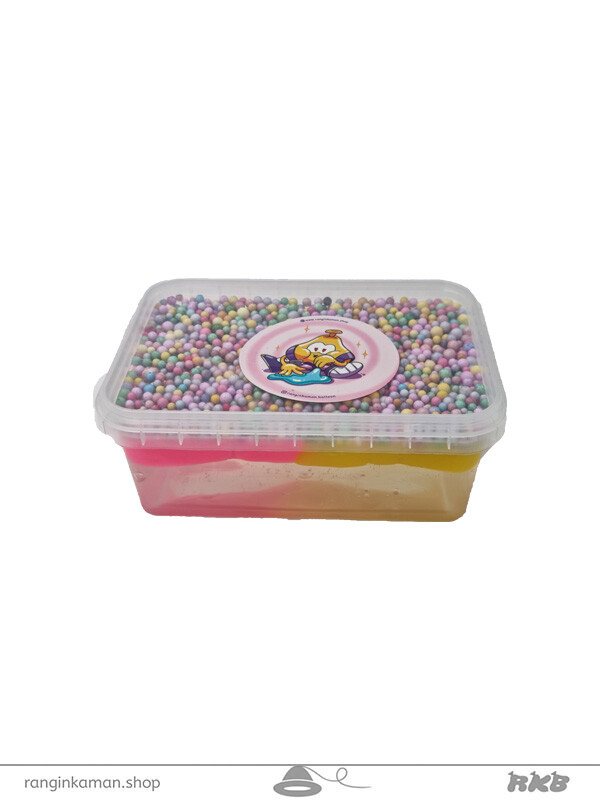 ژل بازی آدامسی 3D (سه بعدی) زرد-صورتی