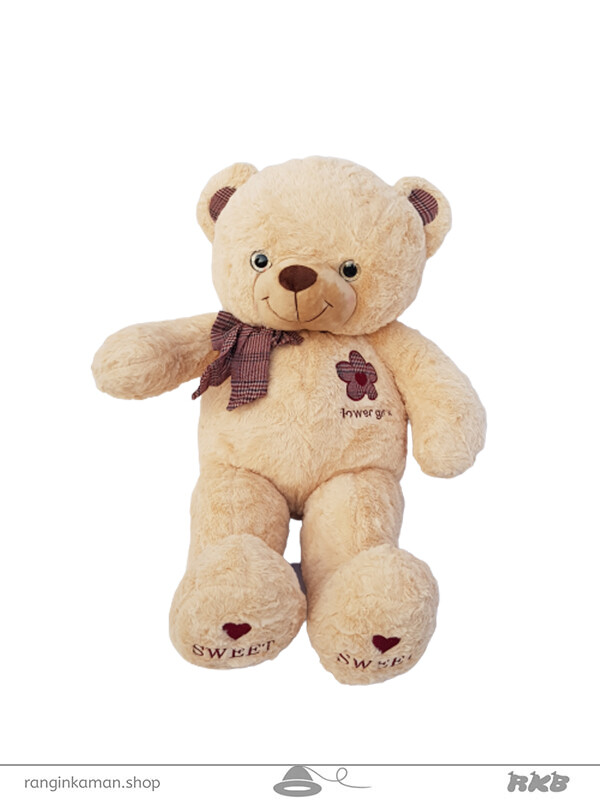 عروسک خرس گلدار متوسط