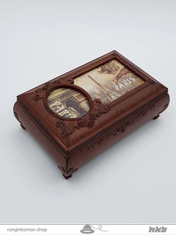 جعبه موزیکال پاریس قهوه ای