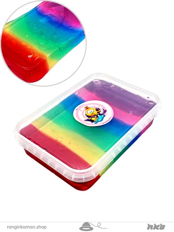 ژل بازی شفاف رنگین کمانی (دو کیلویی)