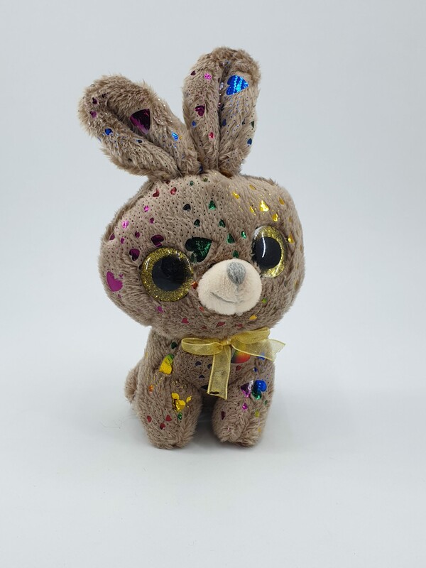 عروسک چشم تیله ای خرگوش خالدار