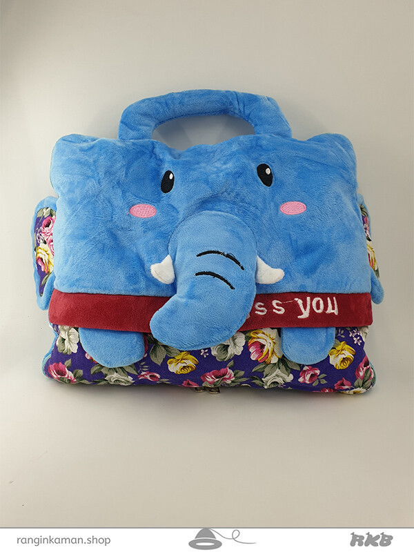 پتو عروسکی فیل آبی