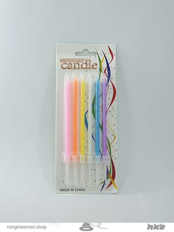 شمع 6 عددی رنگی