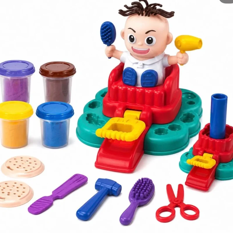 ست خمیر بازی آرایشگری کودک DIY Clay Creation Hair Stylist Set