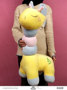 عروسک زرافه گردن حلقه ای بزرگ کد 79_126 Big ring neck giraffe doll