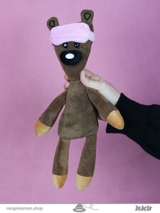 عروسک خرس تدی مستربین با چشم بند کد 4455 Mr. BeanTeddy bear doll with blindfold