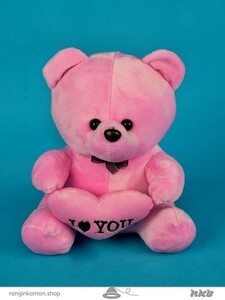 عروسک خرس قلب به دست رنگالو bear doll with heart in hand