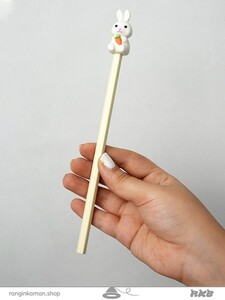 مداد پاکن دار حیوانات بزرگ طرح خرگوش Large animal eraser pencil with rabbit design