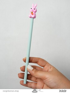 مداد پاکن دار حیوانات بزرگ طرح خرگوش Large animal eraser pencil with rabbit design