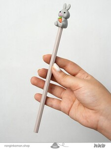 مداد پاکن دار حیوانات بزرگ طرح خرگوش Large animal eraser pencil with rabbit design