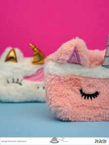 جامدادی پوم پوم یونیکورن Unicorn pom pom pencil case