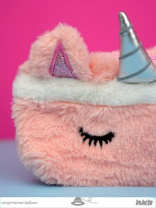 جامدادی پوم پوم یونیکورن Unicorn pom pom pencil case