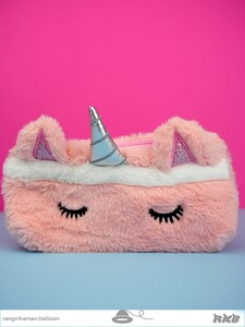 جامدادی پوم پوم یونیکورن Unicorn pom pom pencil case