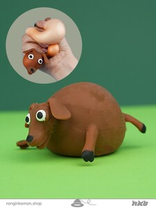 فیجت بره قهوه ای خامه ای lamb fidget