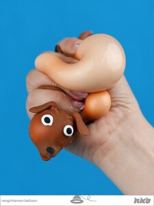 فیجت بره قهوه ای خامه ای lamb fidget