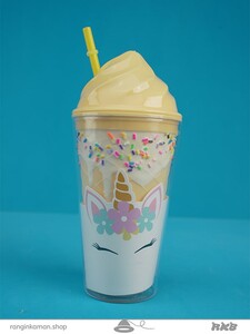 لیوان اسموتی یونیکورن Unicorn smoothie glass