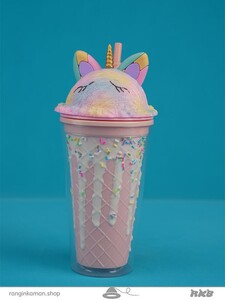 لیوان اسموتی تک شاخ Unicorn smoothie glass